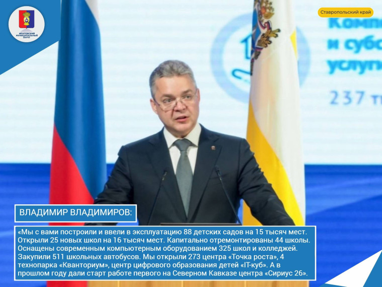 Послание Губернатора Ставропольского края. Послание Губернатора Ставропольского края.